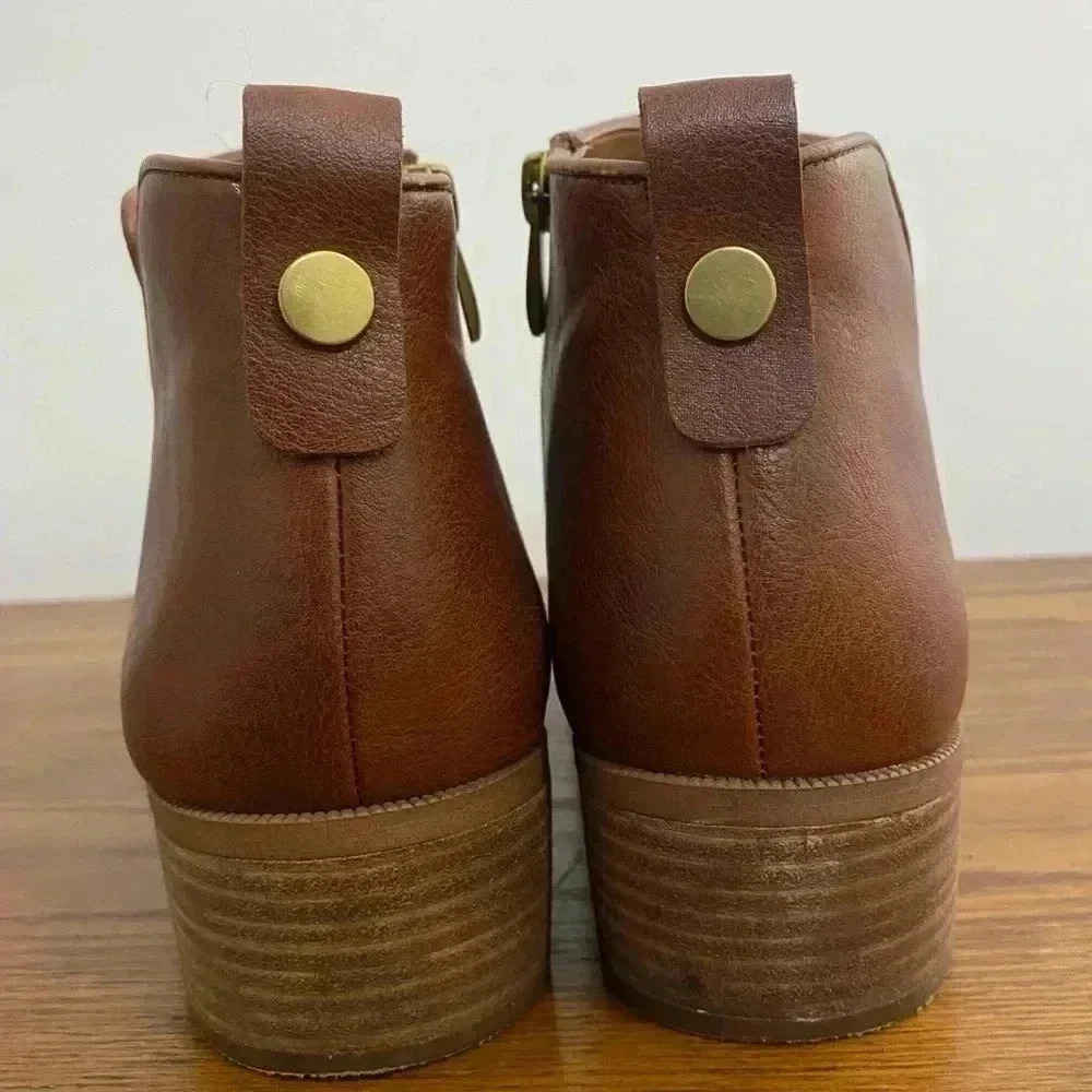 Franco sarto brown leather Lydia bootie - Picture 2 of 5